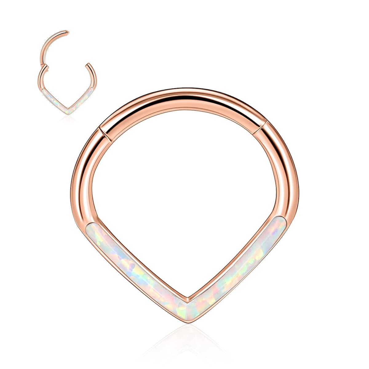 hengkaixuan Teardrop Daith Earrings Septum Jewellery Nose Hoop Ring Surgical Steel Daith Rook Tragus Piercing Jewellery Septum Clicker Ring Small Hoop Earring — view 52