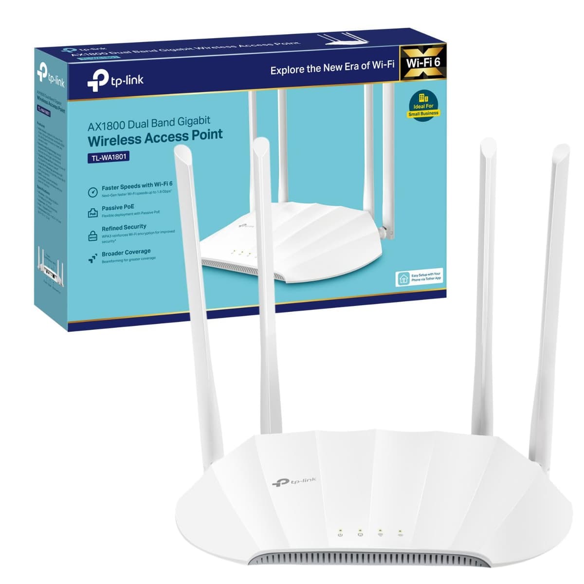TP-Link TL-WA801N 300 Mbps Wireless N Access Point, Passive PoE Power Injector, Supports Multiple Operation Modes Access Point, Multi-SSID, Client, and Range Extender Modes, 10/100M Ethernet Port — view 7