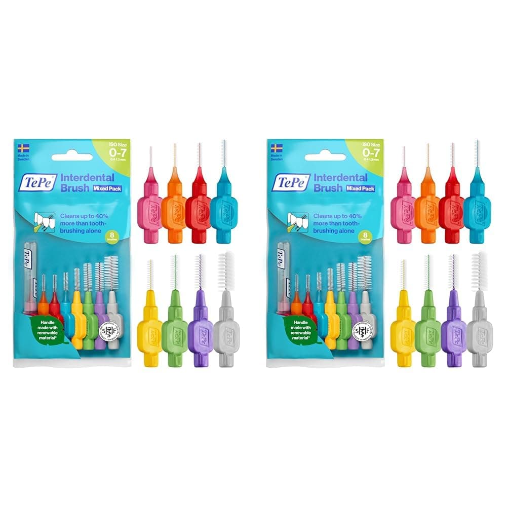 TePe Interdental Brush, Original, Yellow, 0.7mm/ISO 4, 8pcs, efficient Cleaning Between Teeth, Plaque Remover and Dental flosser for Small Gaps — view 12