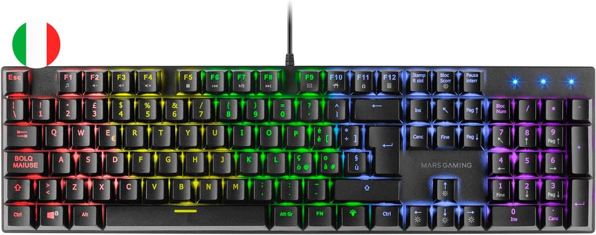 Mars Gaming MKPRO, US, Teclado Mecánico Gaming Completo, RGB Chroma, Switches Hot-Swap Mecánicos, Antighosting, Rueda de Control, Software, Multiplataforma, Switch Silent, Blanco — view 43