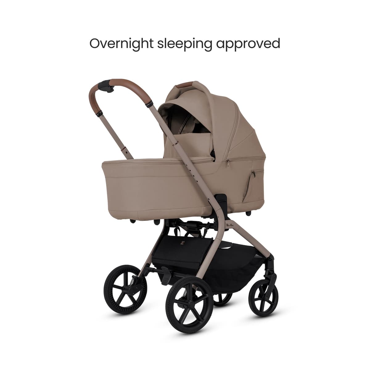 Silver Cross Breez Travel System - Compact Lightweight Pushchair & 360 Infant Carrier Car Seat Bundle - One-Hand Fold Pushchair with Lie-Flat Seat - Birth to 4 Years (22kg) - Champagne — view 2