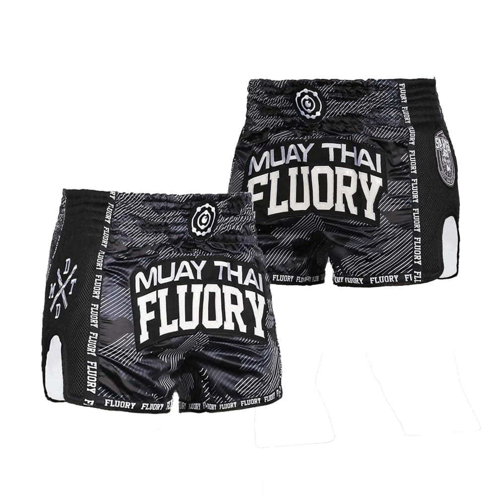 FLUORY Muay Thai Shorts, MMA Fight Shorts Ropa de Entrenamiento Jaula Lucha Grappling Artes Marciales Kickboxing Shorts Ropa — view 40
