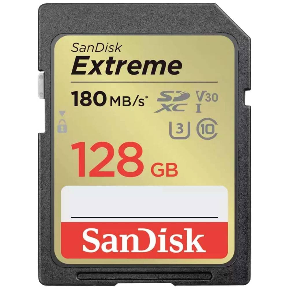 SanDisk 128GB Extreme SDXC card, SD card up to 180MB/s, V30 Memory card, UHS-I, Class, 10, U3, V30, RescuePro Deluxe data recovery software. — view 2