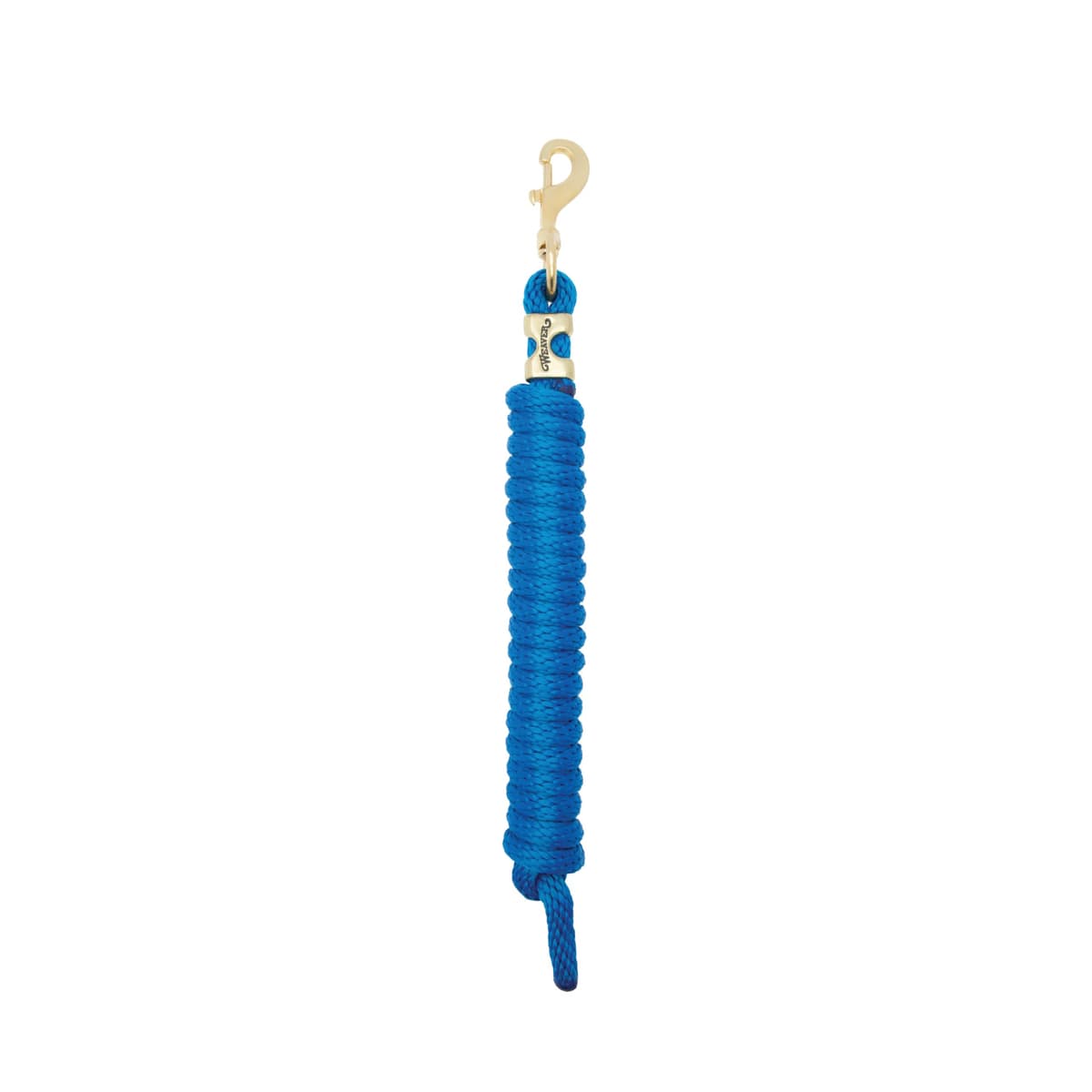 Weaver Leather Poly Lead Rope with a Solid Brass 225 Snap, Black/Turquoise/Tan — view 4