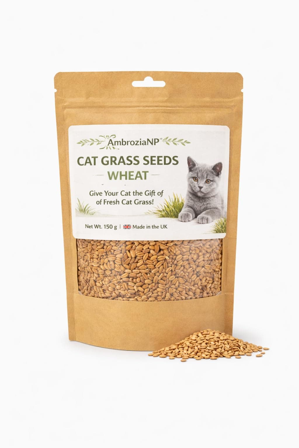 Cat Grass Seeds 150g – Grow Fresh Cat Grass – Natural Indoor Cat Grass – Easy to Grow – Made in UK (Mix) — view 4