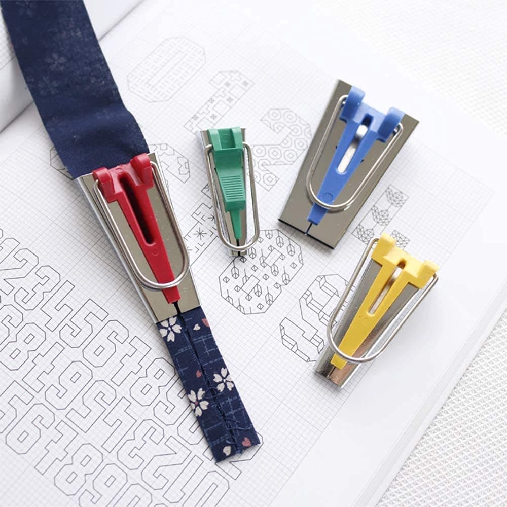 Fabric Bias Tape Maker Kit with Sewing Awl, Beading Needles, Adjustable Binder Clip, Foot Press, Handy Bias Tape Set,DIY,Arts and Crafts — view 5