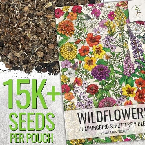 Seed Needs Flower Seeds Hummingbird and Butterfly Mix 1 Ounce Bulk Pack