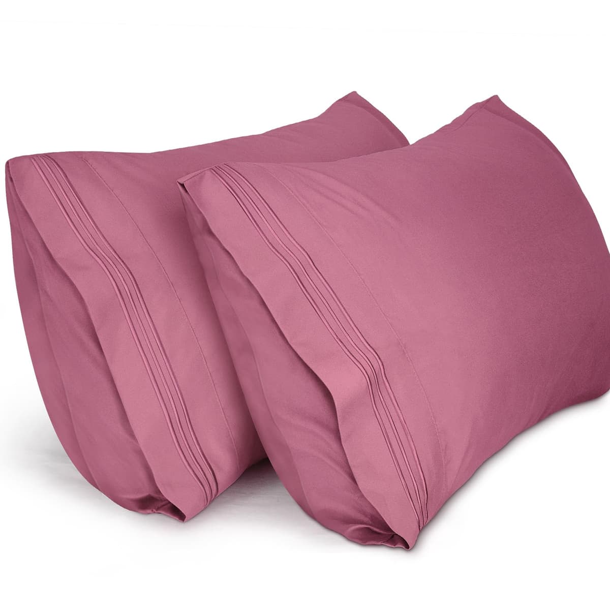Lirex 2-Pack Fundas de Almohada 1800 hilos, Fundas de Almohada de Microfibra Suave Cepillada, Transpirables sin Arrugas y Lavables a Máquina (50x70 cm, Blanco) — view 21
