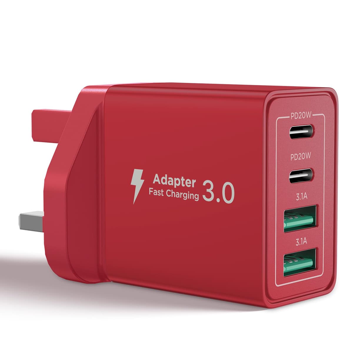 USB C Plug Fast Charge, 40W 4-Port Multi USB Charger Plug UK Dual Port PD Power Adapter +QC Wall plug Multiport Mains Type C Charging Plug for iPhone 17 16 15 14 13 12 11 Pro Max XS XR 8, Samsung, Pad — view 14