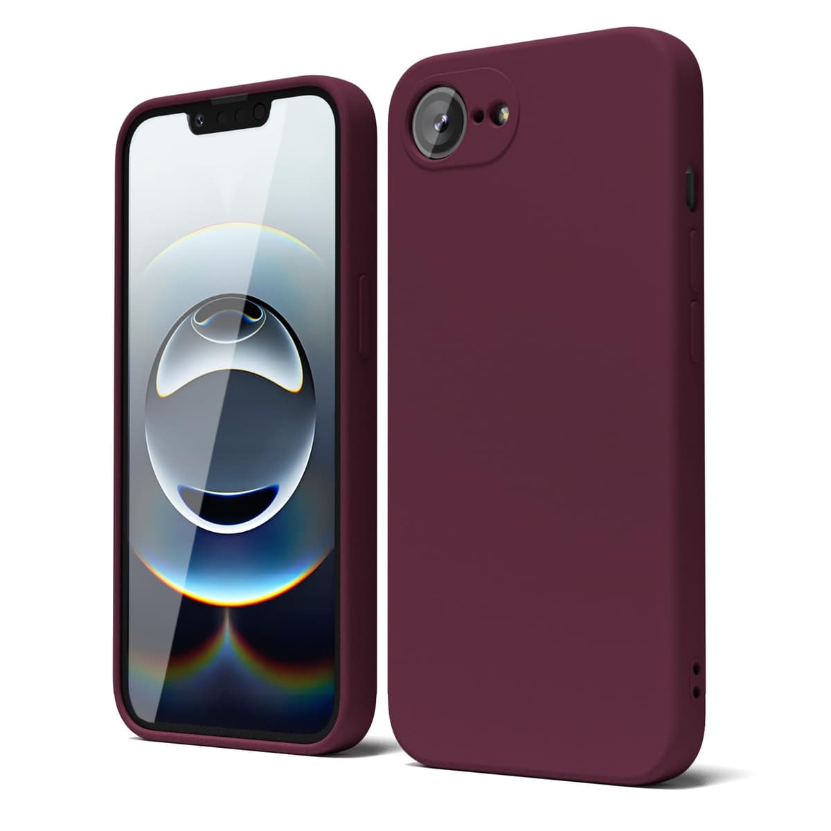 oakxco for iPhone 17 Pro Max Phone Case Liquid Silicone, Cute Thin Slim Grip Soft Rubber Gel for Women Men, Smooth Matte TPU Plain Solid Color Girly Simple Case with Camera Cover, Light Pink — view 171