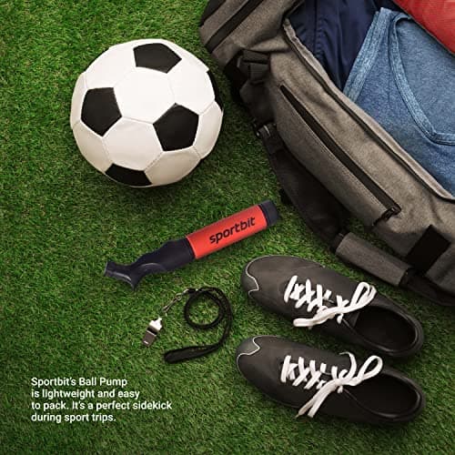 SPORTBIT Ball Pump for Sports Balls - Basketball Pump, Volleyball Pump, Football & Soccer Ball Air Pump - Hand Pump for All Sport Balls - Push & Pull Inflating System - Goes with 5 Needles Set — view 5