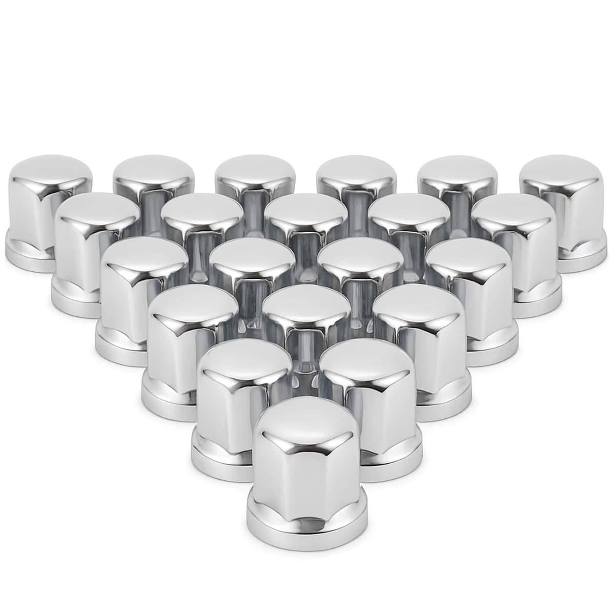 25 tapas para tuercas de rueda, 32 mm, cromadas, para camiones, remolques, camiones, etc