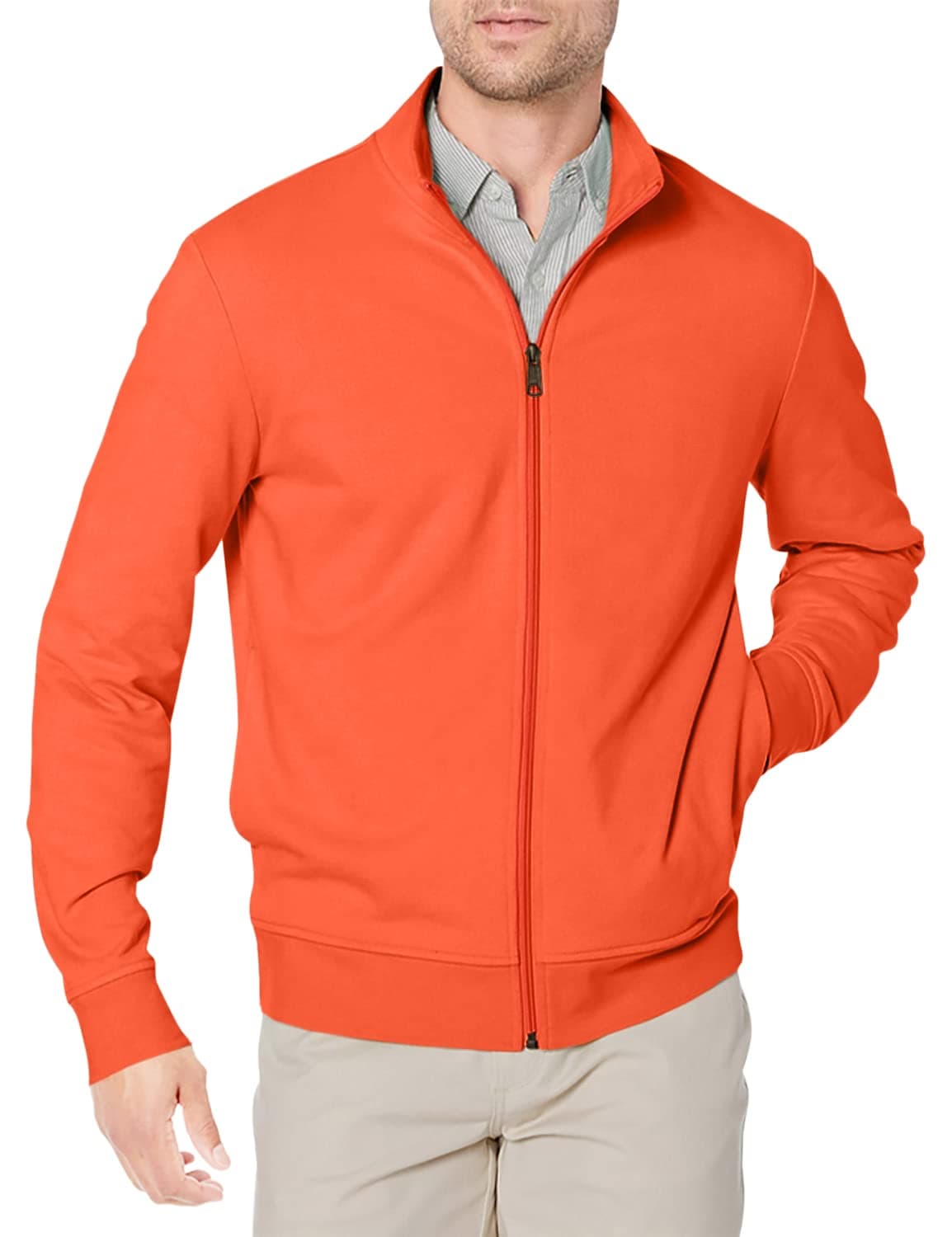 Amazon Essentials Sudadera Ligera de Felpa con Cremallera Completa y Cuello Perkins Hombre — view 9