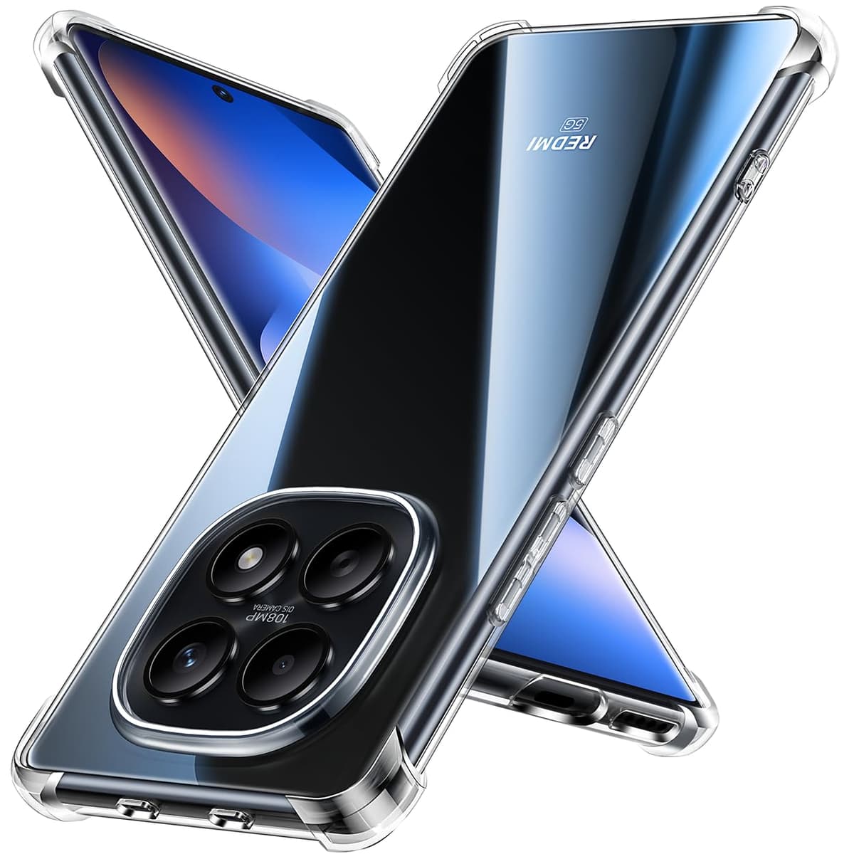 FLLAO 4 en 1 Funda para iPhone 15 con 2 Protector Pantalla y 1 Protector Lente Cámara, [Almohadilla de Aire integrada] Antigolpes Antiarañazos Carcasa 6,1 Pulgadas, Transparente — view 63