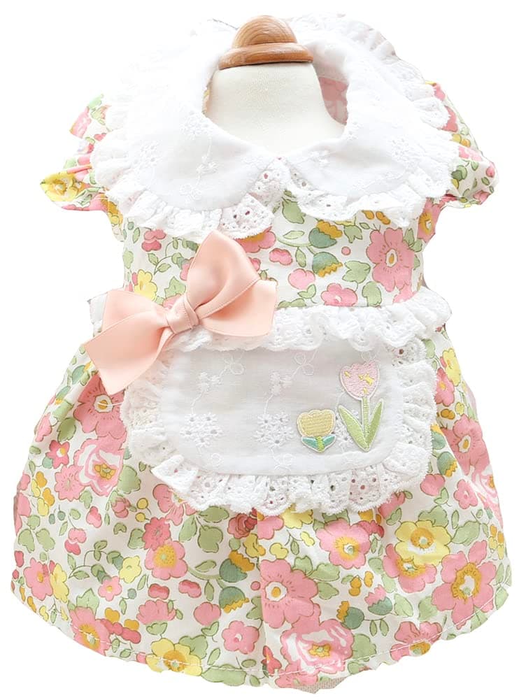 MaruPet Fashion Sweet Puppy Dog Chiffon Princess Dress for EXTRAL Small and Small Dog Pink S — view 44