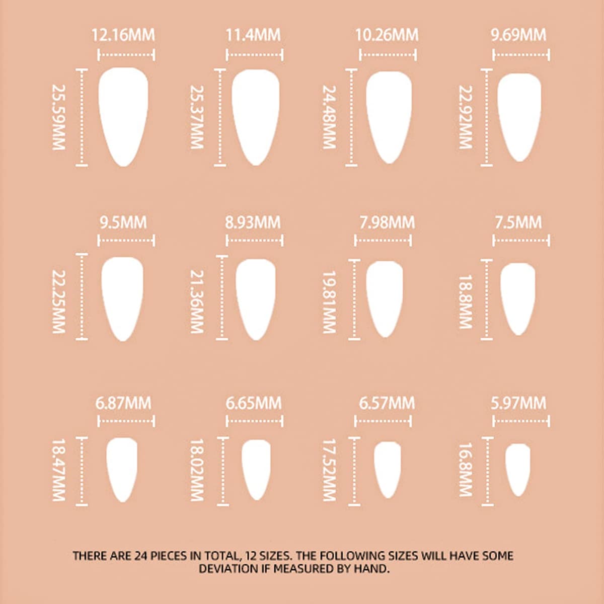 24pcs French Tip False Nails Short, Glitter Gold Edge Stick on Nails Nude Pink Press on Nail Removable Glue on Acrylic Full Cover Fake Nail Art Accessories for Women Girls — view 2