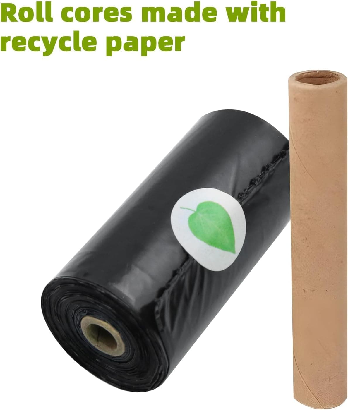 TopfreeThicker Dog Poop Bags 180 Dog Poo Bags Waste Bags Thick Strong Made from Corn Starch Plants Based (Black) — view 5