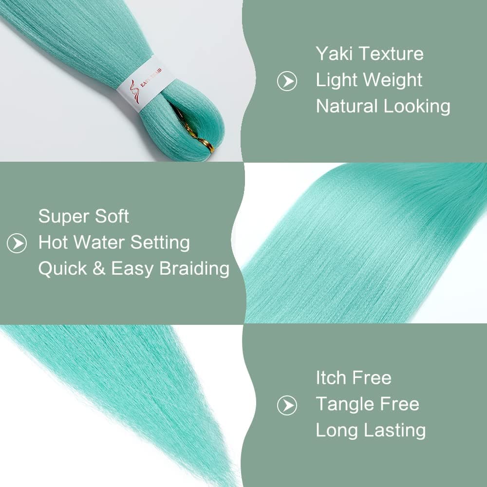 YDDM Capelli Per Treccine Africane Morado Extension Treccine Texture Yaki Easy Install per Principianti 32 Pollici 3 Pezzi Capelli Leggeri e Naturali per Box Braids, Twist e Crochet — view 204