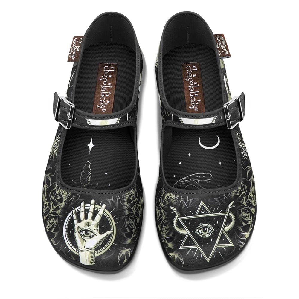 Hot Chocolate Design Chocolaticas Funky Canvas Women's Mary Jane Flat Shoes — view 76
