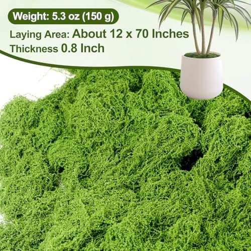 ASCAKE Fake Moss 5.3 oz, Artificial Moss for Crafts & Potted Plants — view 2