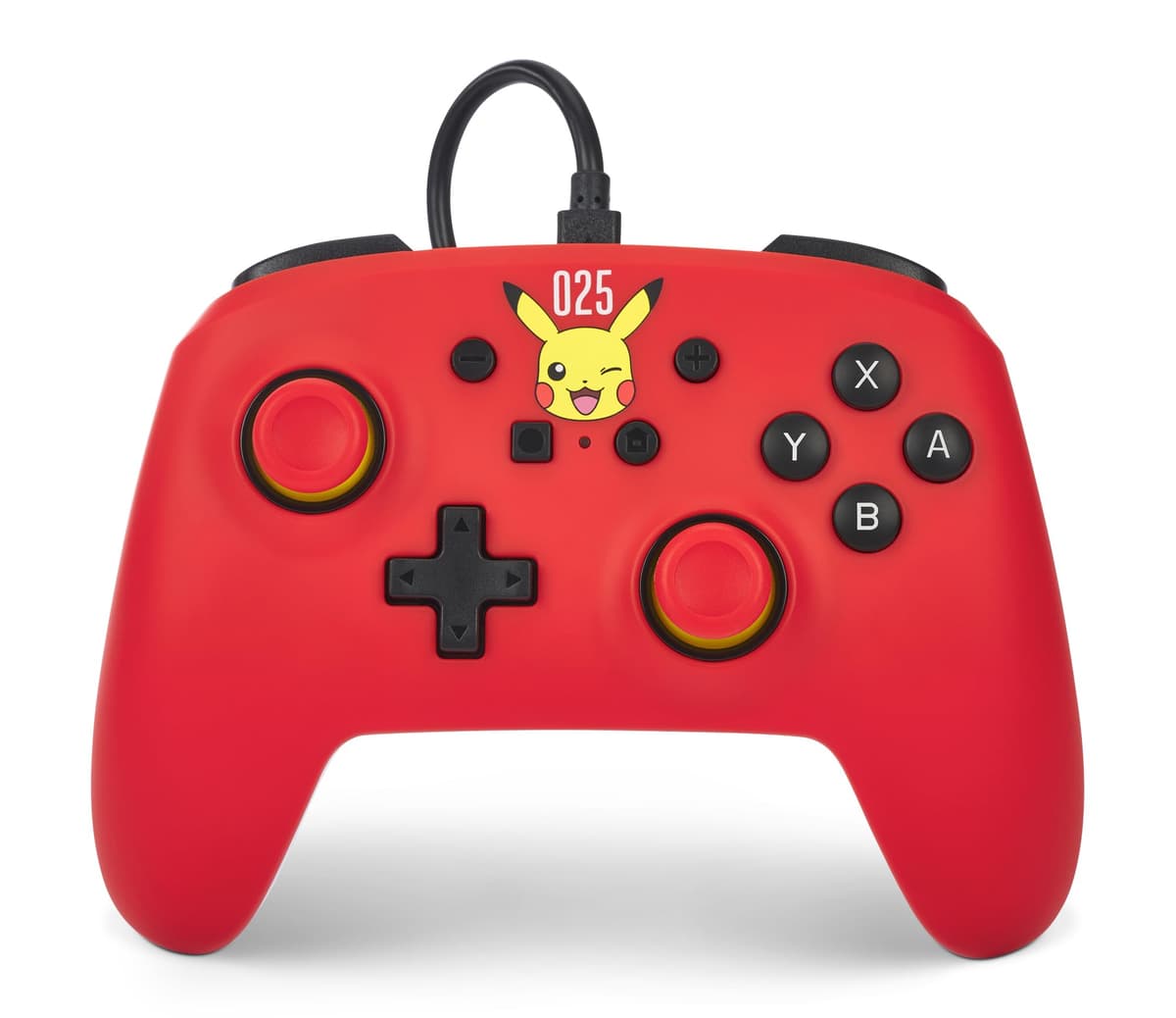 PowerA Wired Controller for Nintendo Switch OLED - Laughing Pikachu, Gamepad, Officially Licensed
