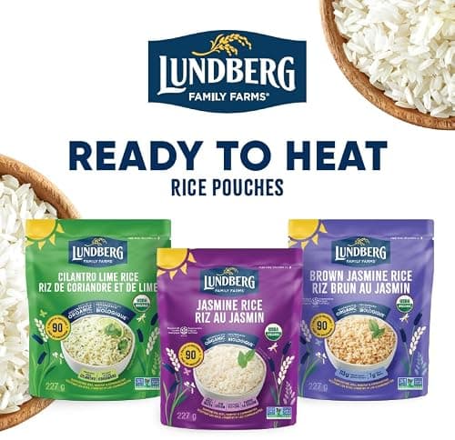 Lundberg Organic White Jasmine Rice - Microwave Ready in 90 Seconds, Regenerative Organic Rice, Gluten Free, Low Sodium, 227g Pouch — view 5