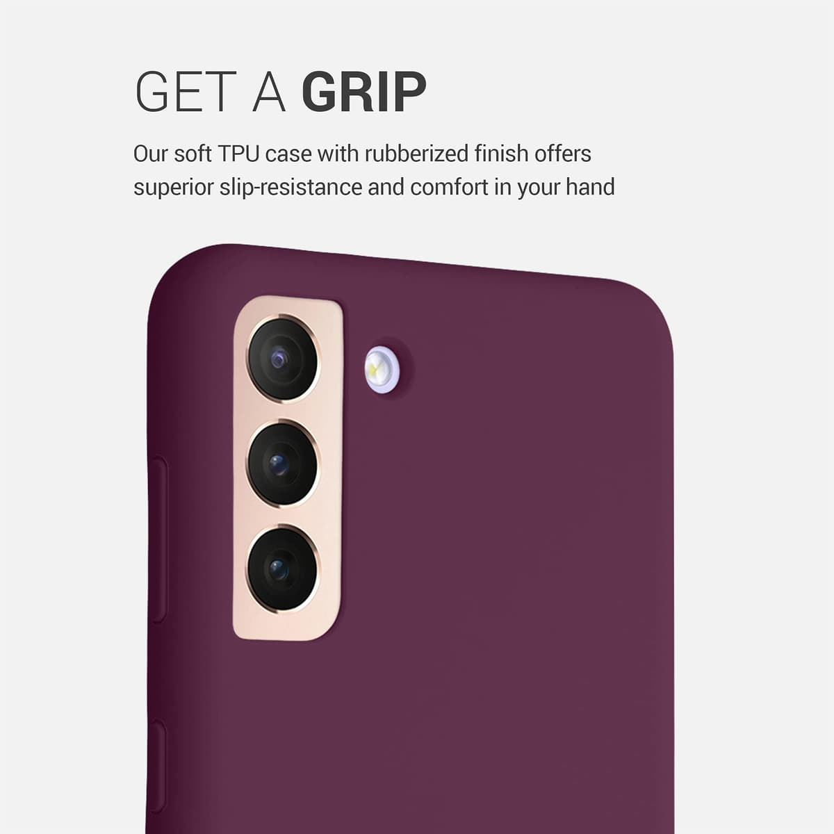 kwmobile Case for Samsung Galaxy S21 Plus Case - Soft Cover - Shockproof Silicone - Wireless Charging Bordeaux Violet — view 3