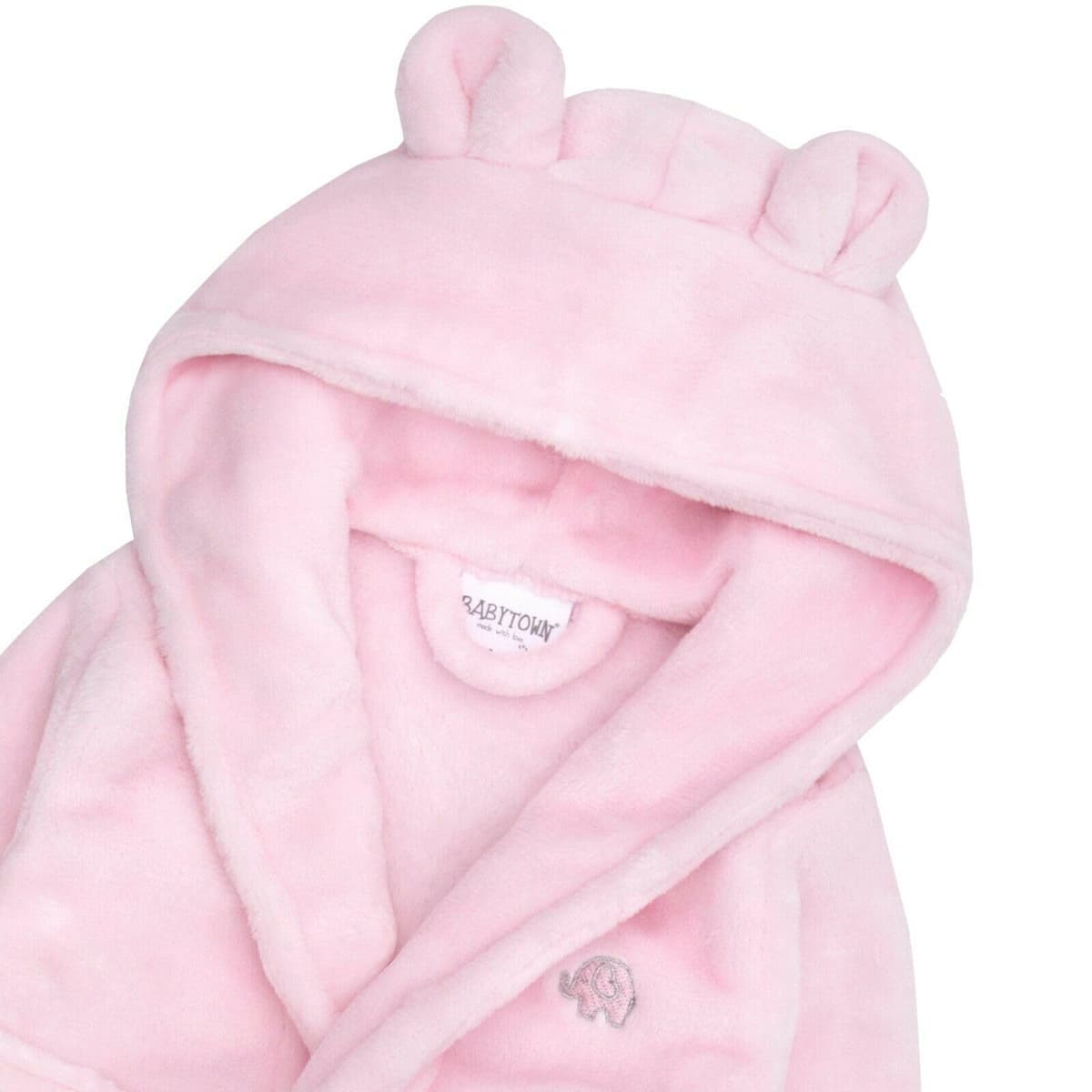Baby Boys & Girls Unisex Dressing Gown (Ages 6-24 Months) Soft Plush Flannel Fleece Hooded Bath Robe — view 2