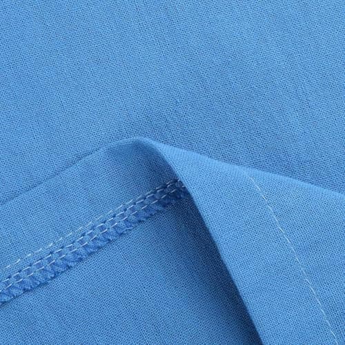 Women's Flowy Pants Summer Cotton Linen Comfy Palazzo Pants with Pockets Loose Fit High Waisted Trousers Beach Slacks — view 6