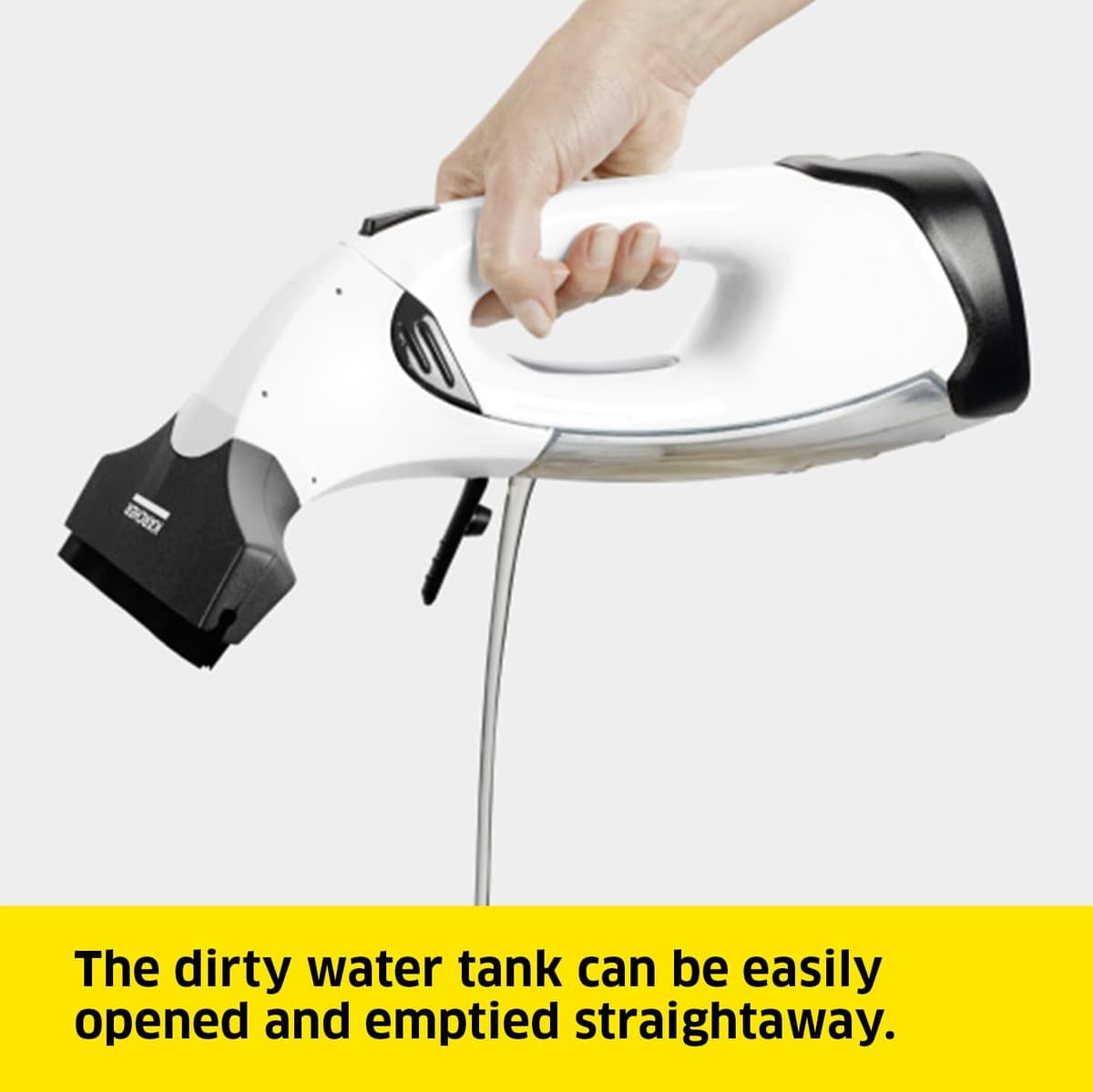 Kärcher Window Vac WV 2 Plus, Battery Running Time: 35 min, LED Display for Battery Status, Suction Nozzle: 280 mm, Spray Bottle with Microfibre Cloth, 20 ml Window Cleaner Concentrate — view 5