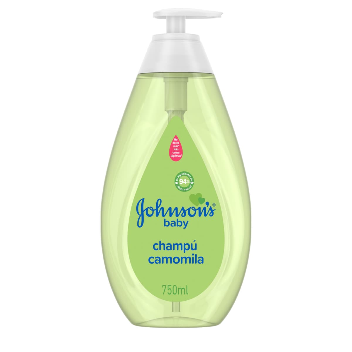 JOHNSON'S Baby Camomila No Llores Más Shampoo (750ml), Paraben-Free Shampoo for Newborns with Chamomile Extract, Hypoallergenic and pH Balanced Shampoo for Shiny Hair