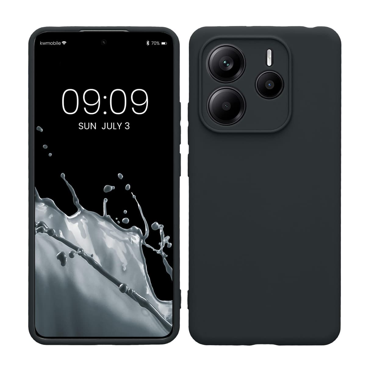 kwmobile Carcasa Compatible con Xiaomi Redmi Note 14 Pro 5G / Poco X7 Funda - Funda Ultrafina de TPU con Bordes elevados - Lavanda Metalizado — view 226