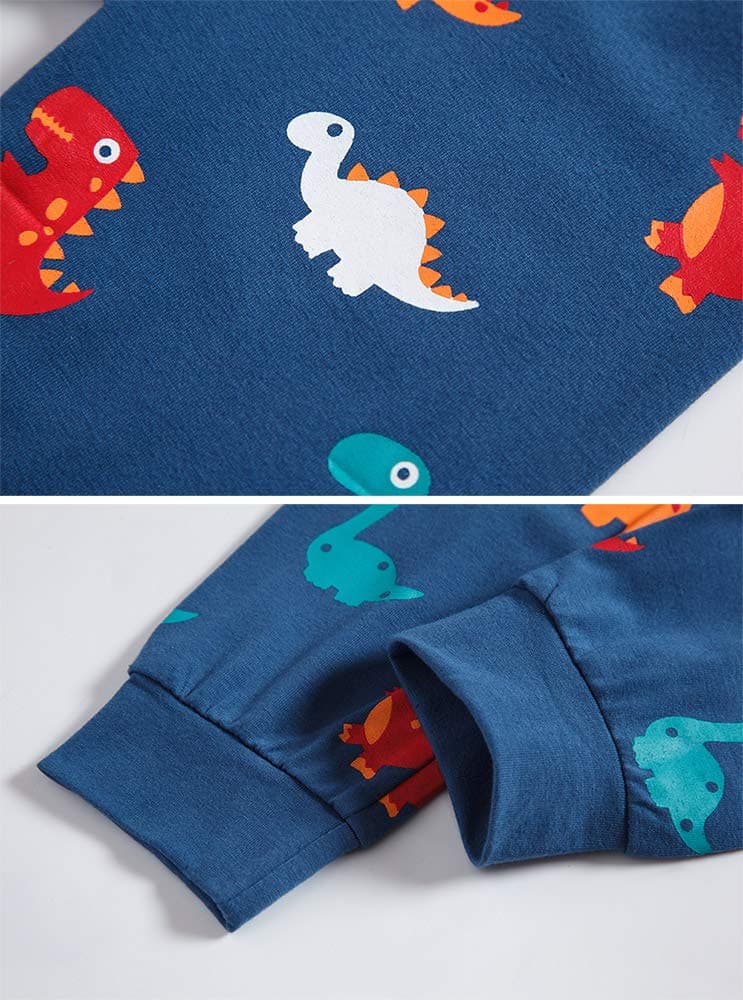 TEDD Boys Pyjamas Dinosaur Nightwear Cotton Toddler Clothes Kids Sleepwear Long Sleeve Christmas Pjs Sets 2 Piece Outfit Xmas Gift 1-12 Years — view 6