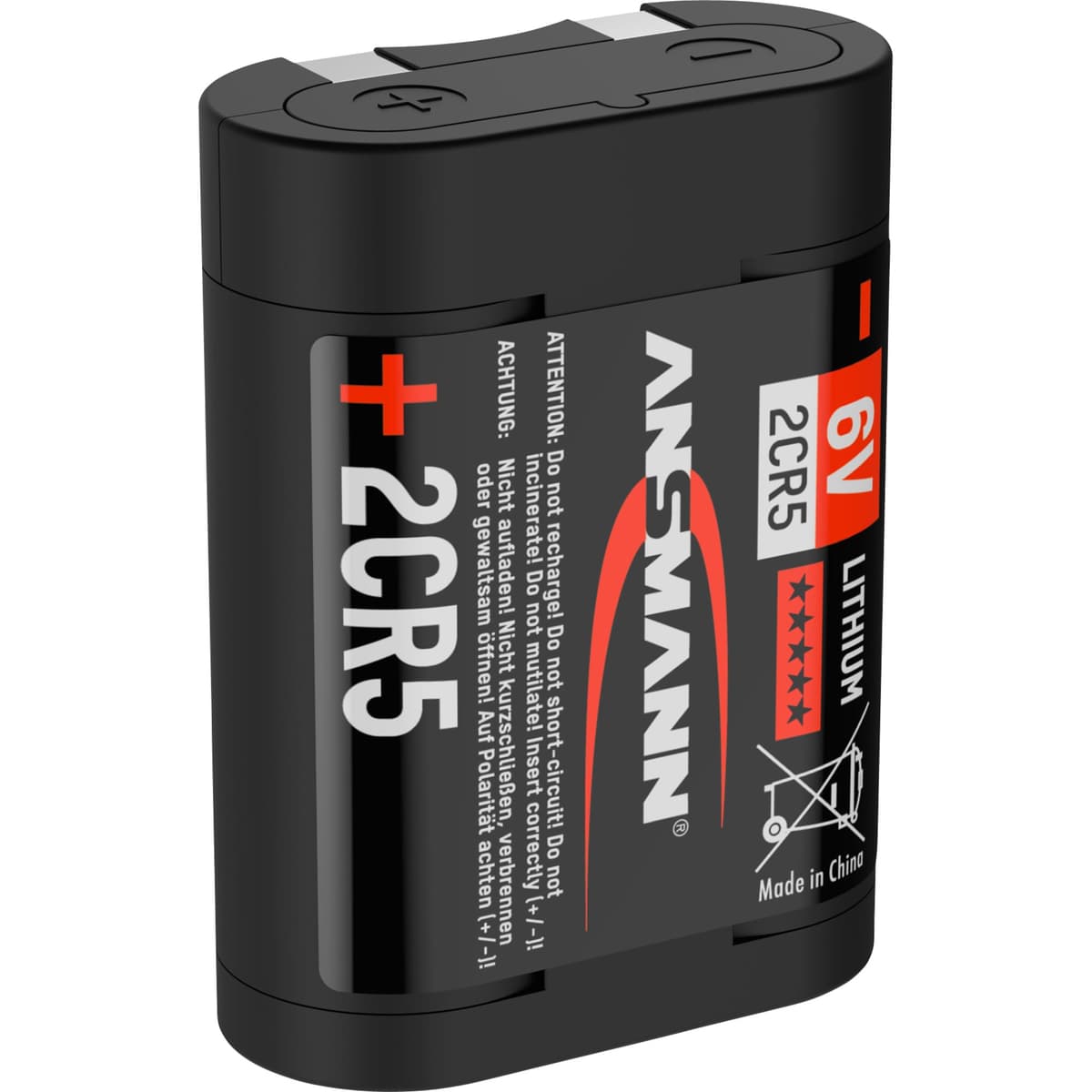 Ansmann 2CR5 6V Lithium Battery [Pack of 1] 2CR5/DL245/EL2CR5 Ideal For Cameras, Flashguns, Flashlights, Night Vision Devices, Electronic Lights, Medical Instruments and Many More — view 2