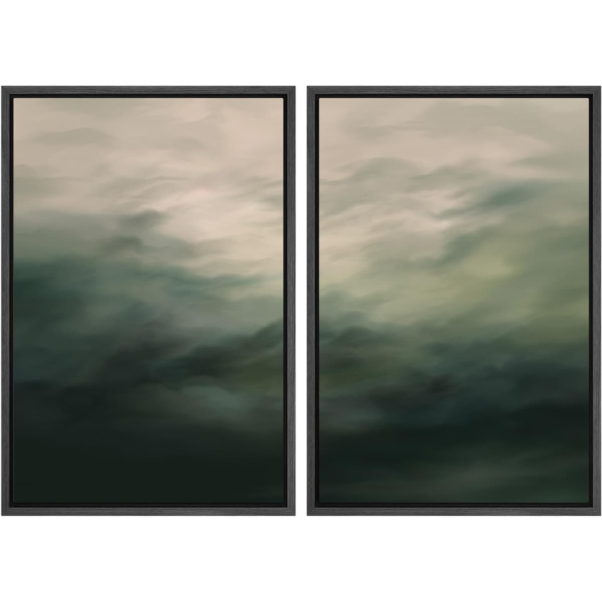 MUDECOR Framed Canvas Print Wall Art Monochromatic Gradient Abstract Minimalist Gray Illustrations Modern Art Decorative Bohemian Colorful Chic for Living Room, Bedroom, Office - 16"x24"x2 Black — view 74