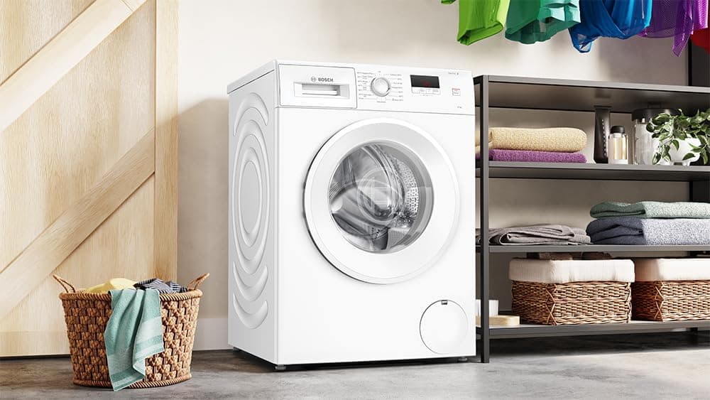 Bosch WGE03408GB Series 2, Free-Standing Washing Machine Front Loader, A Rated, 8 kg, 1400 rpm, Extremely Quick 15/30 Wash, Speed Programme, White — view 5
