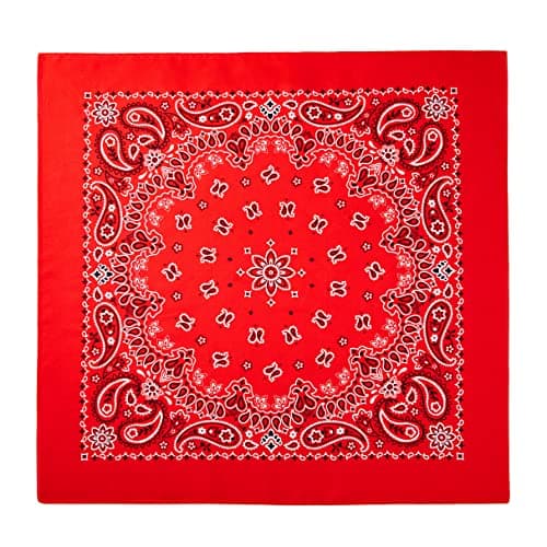 Gift Packaging Bandana for Men Women - 100% Cotton, Paisley, 22x22 In, 1 Pack - Large Bandanna Handkerchief Cowboy Hanky, Red, Large — view 4