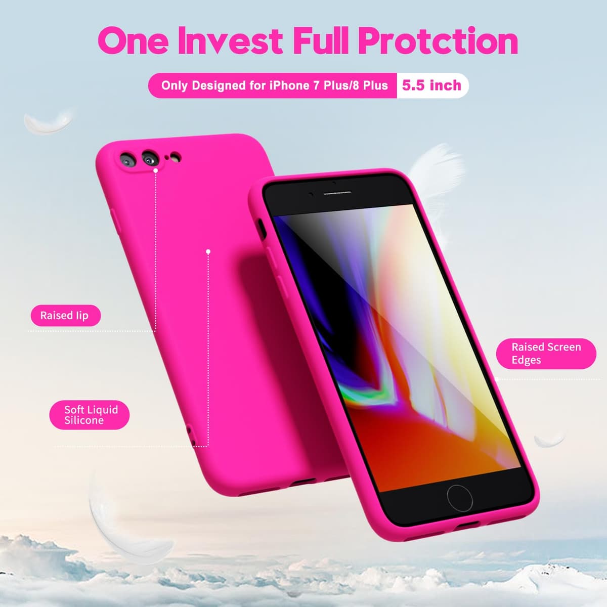 oakxco for iPhone 17 Pro Max Phone Case Liquid Silicone, Cute Thin Slim Grip Soft Rubber Gel for Women Men, Smooth Matte TPU Plain Solid Color Girly Simple Case with Camera Cover, Light Pink — view 583