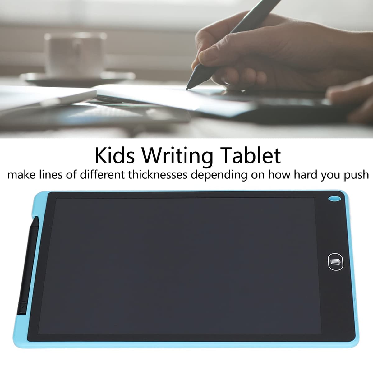 Tableta de escritura LCD, tablero electrónico de escritura a mano de 12 pulgadas, almohadilla de dibujo creativa para niños (Azul) — view 2