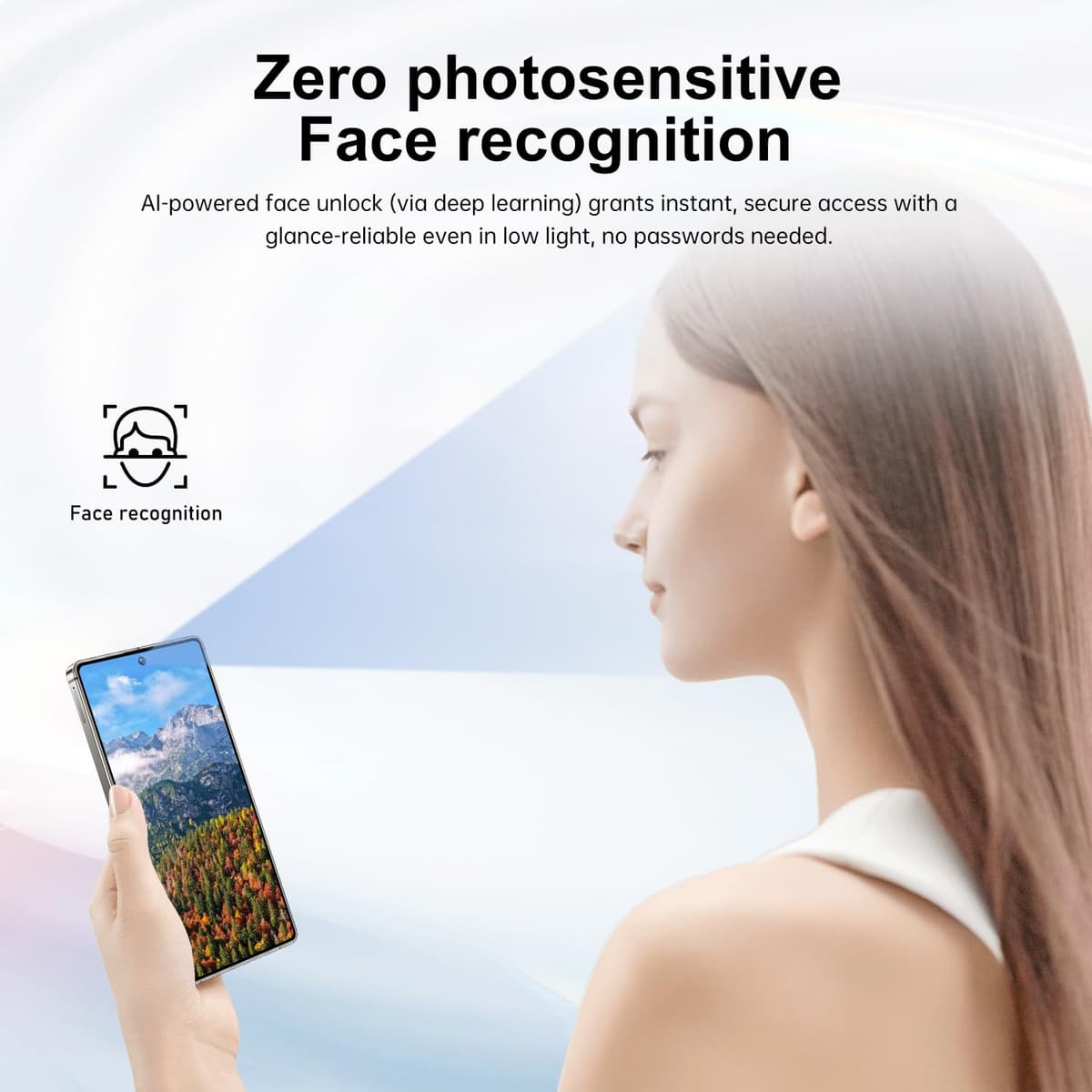 Huness S26 Ultra Unlocked Phone,Built in Pen The Phone,Cell Phone Battery 7000mAh 6.99" HD Screen,Android 15 16+512GB Smartphone,Dual SIM/5G/Face ID/Fingerprint Lock/GPS (Deep Blue, 16+512G) — view 3