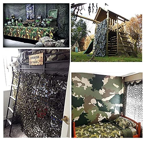 TENCEN Dual Mesh Custom Camouflage net for Blind Decor Courtyard Sunshade Photo Camp Fish Farm Factory Shelter Car Concealment Party Exhibit Backdrop Curtain Ceiling Fence Canopy Cover — view 7