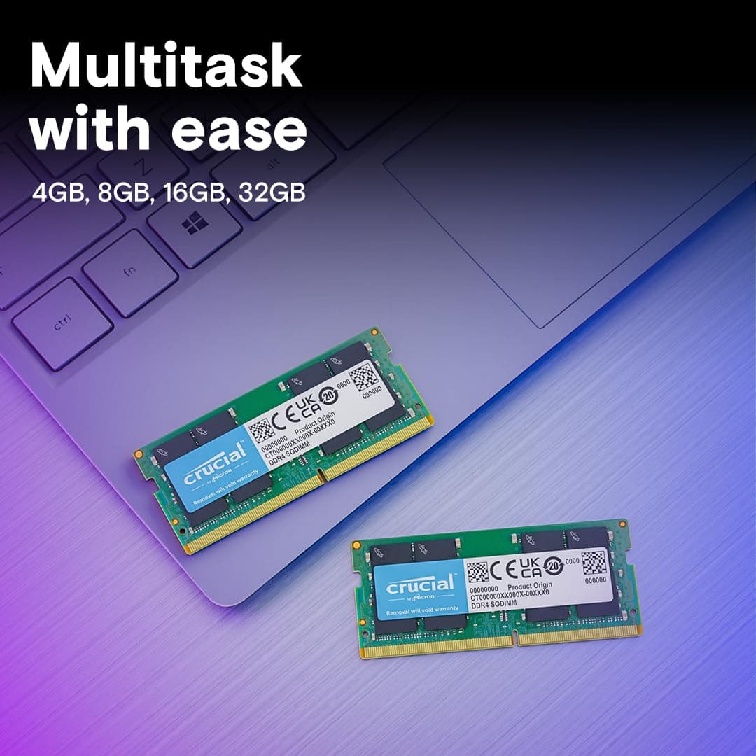 Crucial DDR4 RAM 8GB 3200MHz SODIMM CL22, Laptop Computer Memory, Mini PC (or 2933MHz, 2666MHz) - CT8G4SFRA32A — view 4