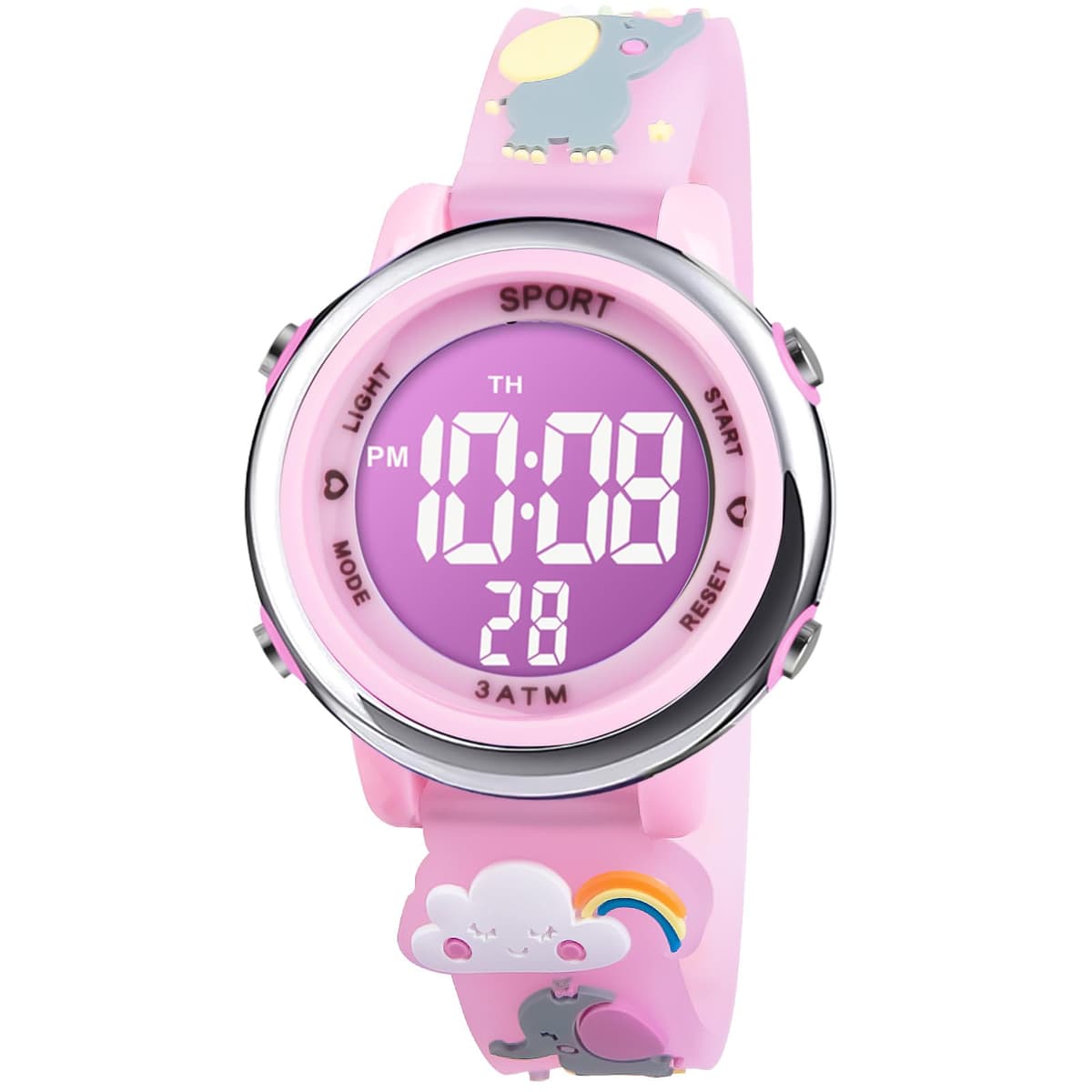 Vicloon Reloj Digital para Niños Niña, Luz Intermitente LED de 7 Colores Reloj de Pulsera Niña Multifunción, Reloj Unicornio Niña, Relojes Niñas Niños Digital para Niños de 3 a 12 años — view 12