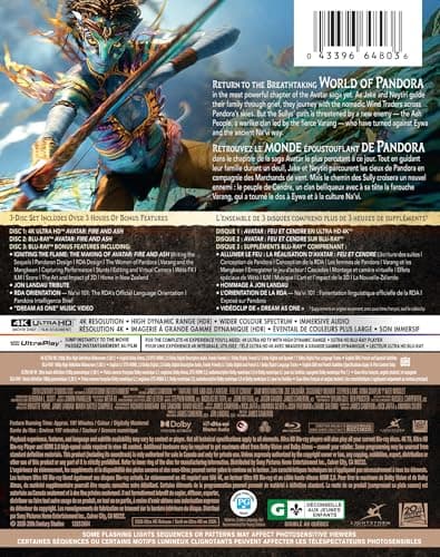 Avatar: Fire And Ash (3 Disc) - Bilingual - UHD/BD Combo + Bonus Disc + Steelbook [Blu-ray] — view 2