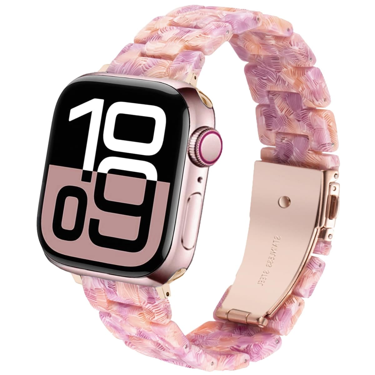 DEALELE Bands Compatible with Apple Watch 49mm 46mm 42mm 45mm 41mm 44mm 40mm 38mm, Colorful Resin Replacement Strap for iWatch Series 10/9 / 8/7 / 6/5 / 4/3 / Ultra/SE Women Men — view 35