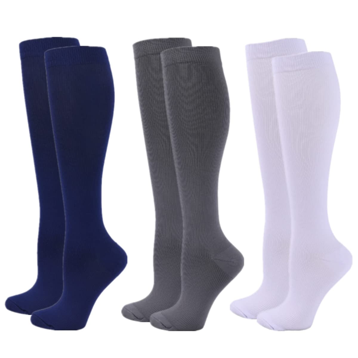 Compression Socks for Women Men, 2/3/4/6 Pairs 20-25mmHg Knee High Socks Compression Stockings for Sport, Athletic, Edema, Diabetic, Varicose Veins, Travel, Pregnancy, Nursing — view 27