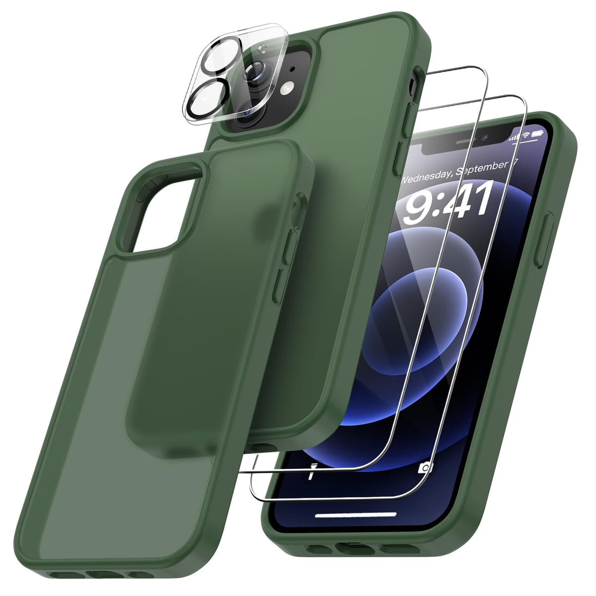 FLLAO 4 en 1 Funda para iPhone 15 con 2 Protector Pantalla y 1 Protector Lente Cámara, [Almohadilla de Aire integrada] Antigolpes Antiarañazos Carcasa 6,1 Pulgadas, Transparente — view 80