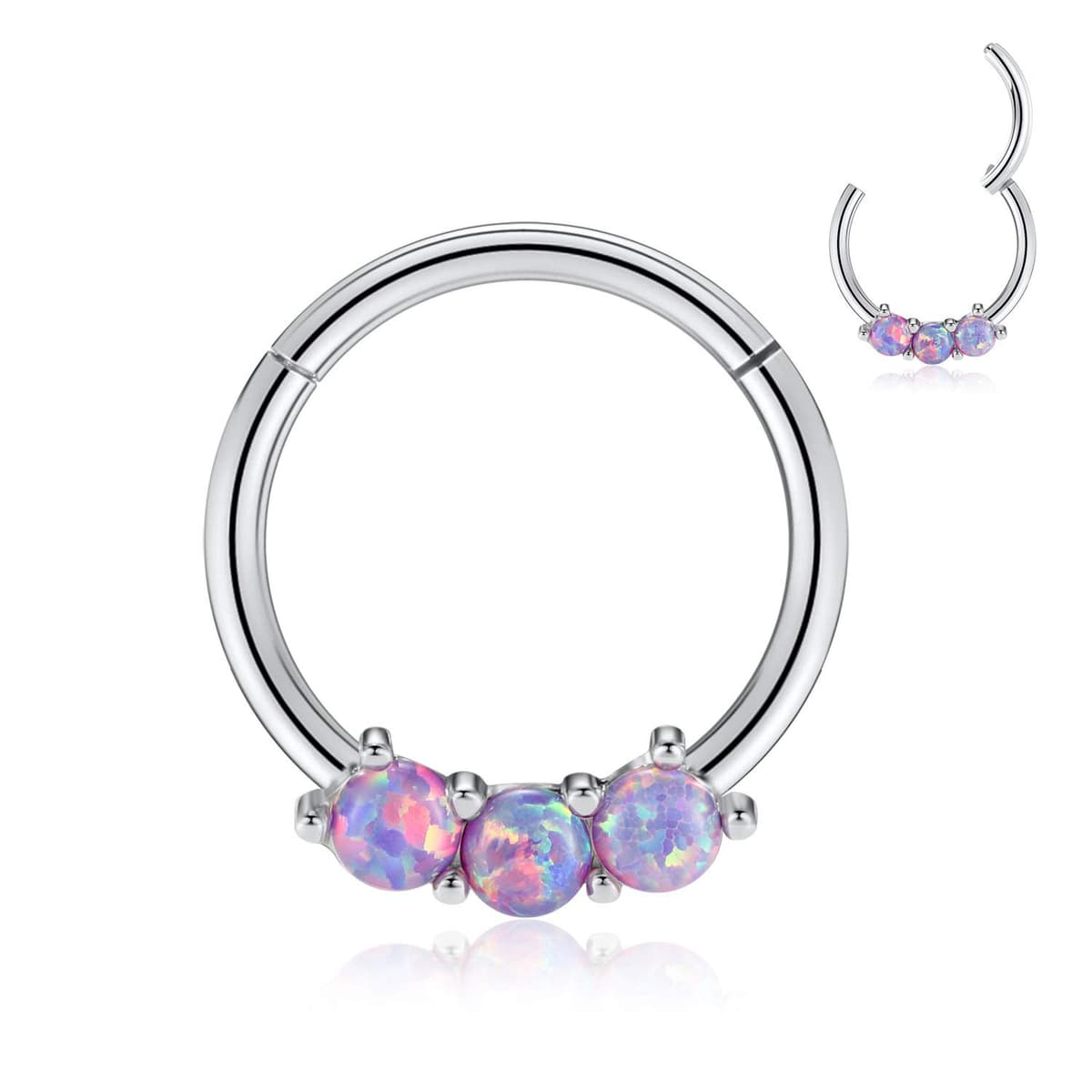 AROWRO 16G Septum & Daith Jewellery - 316L Surgical Steel Septum Rings, Daith Earrings, Nose Rings, Clicker, Rook, Helix, Lobe, Cartilage Piercing Jewellery — view 23