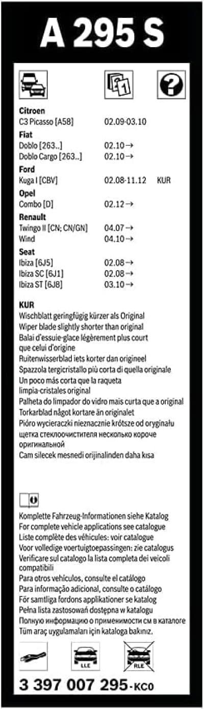 Bosch Aerotwin A295S Limpiaparabrisas Frontal - Set de Escobillas de Recambio para una Mayor Seguridad en la Conducción, con  — view 2