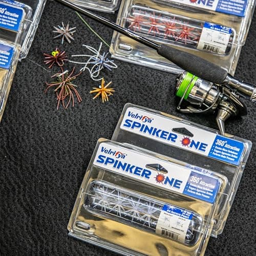 Tentacle Creature Lure, Japanese Style Soft Plastic Baits for Bass Fishing - for Drop Shot, Wacky Rig/Neko Rig and Finesse, Slow Sinking, Soft Bait by Velrifya (06-Green Pumpkin Pepper, 1.4-INCH) — view 2